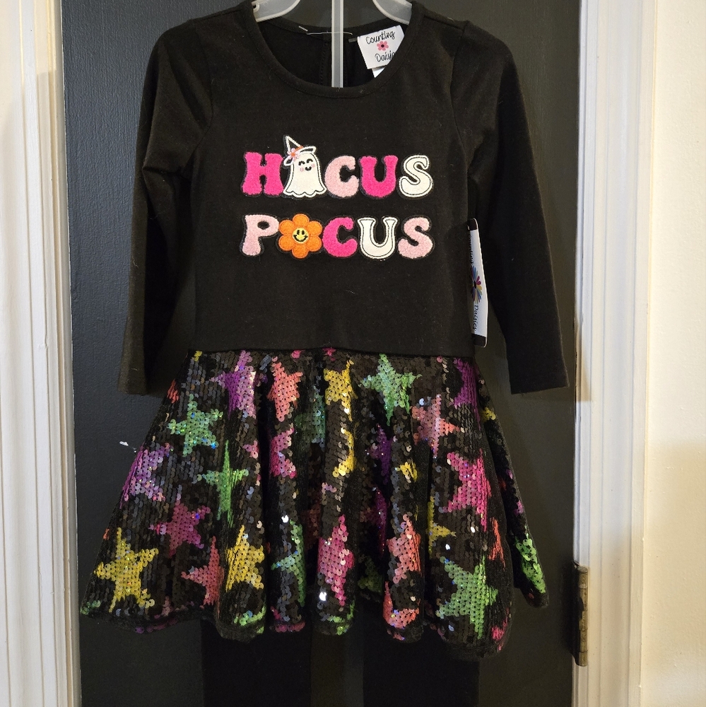 Hocus Pocus Kids Costume Dress - Black and Multicolor